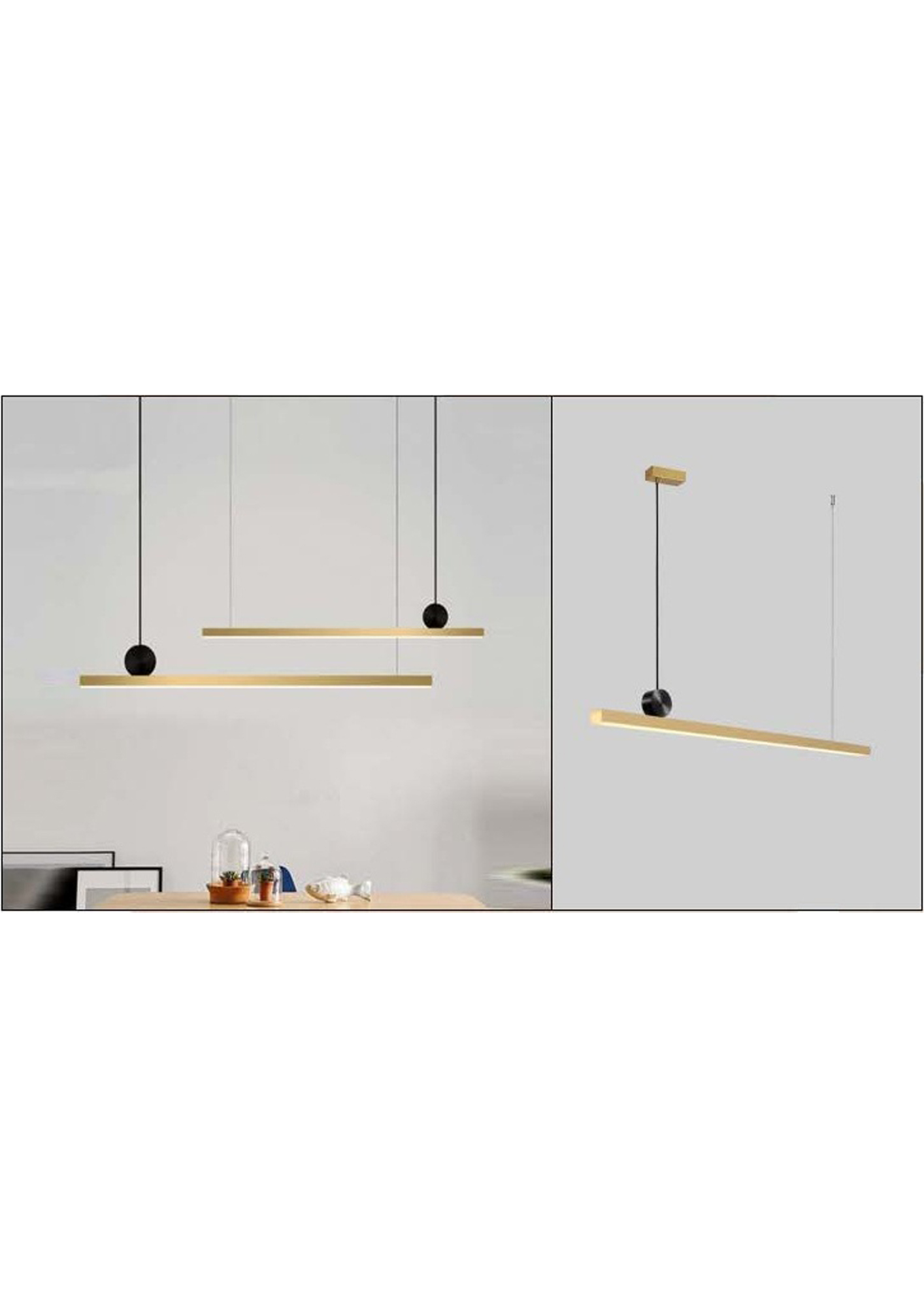 Beyond Lights - Gold Linear Pendant- GL